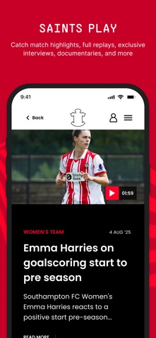 Southampton FC iPhone screenshot 2