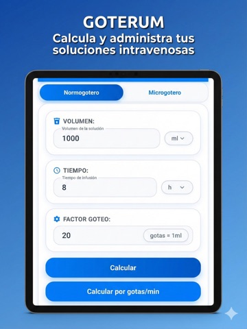 Goterum: Calculadora Goteo IV iPad screenshot 1