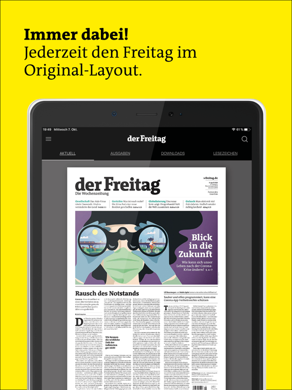 der Freitag EPaper iPad screenshot 1 - News app