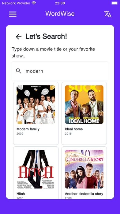 MovieWordWise Screenshot
