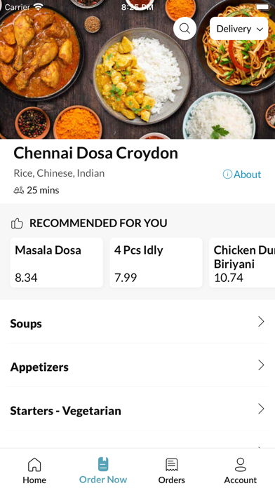 Chennai Dosa Croydon South Screenshot
