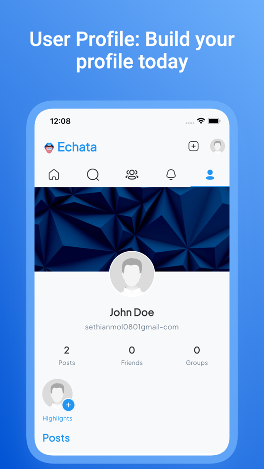 #4. Echata - Social Network (iOS) 由: deangelo cobb