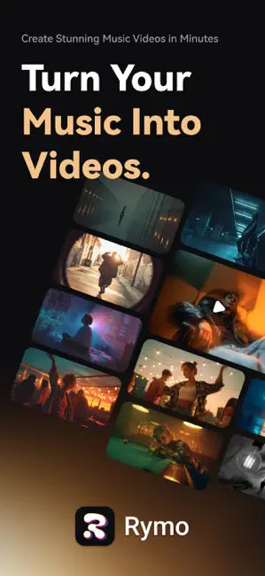 Rymo: Music To Video Tool iPhone screenshot 1