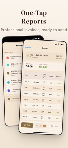 Hourly - Time & Income Tracker screenshot