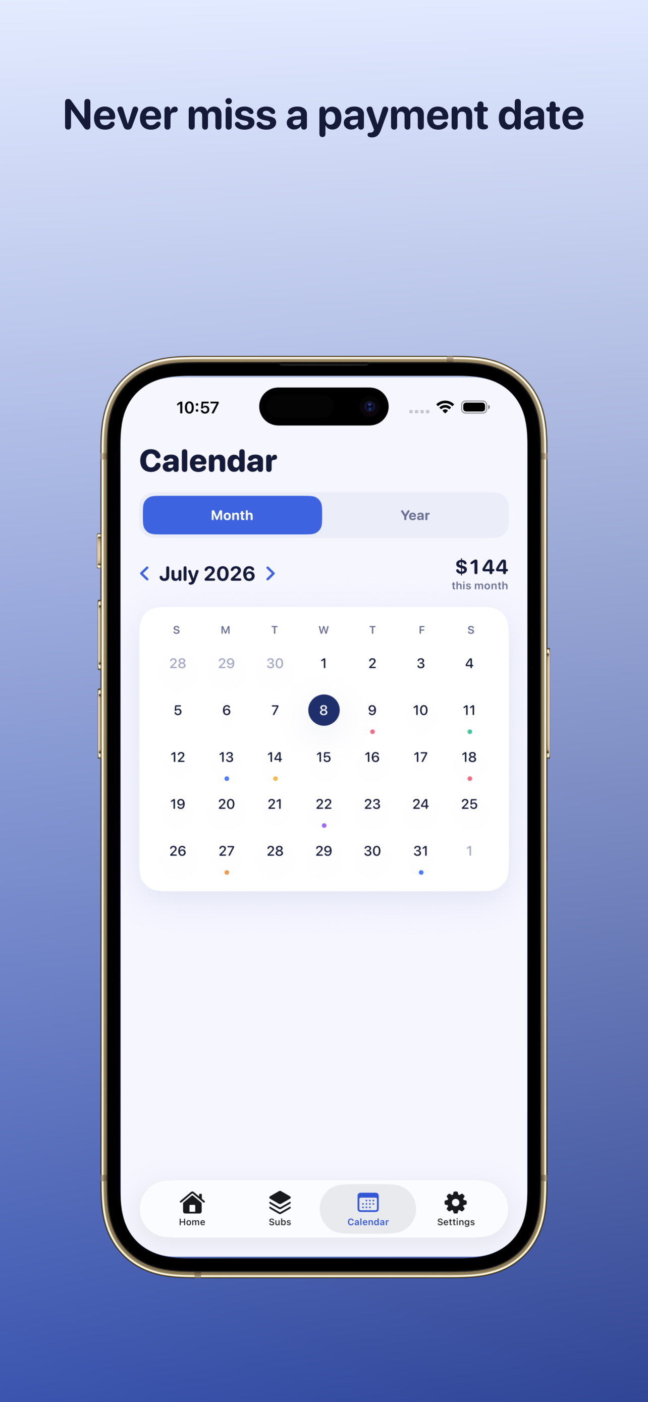 Monabo: Subscription Tracker