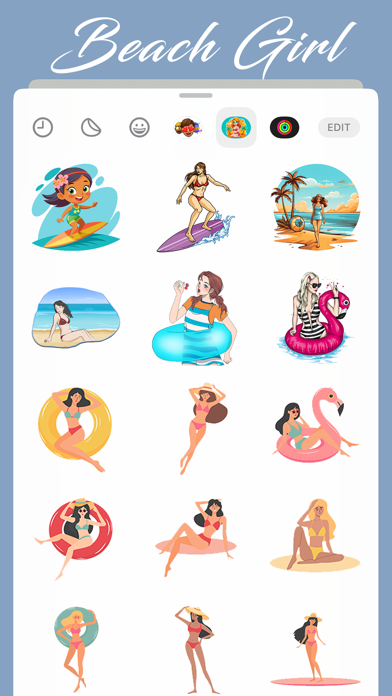 Screenshot #1 pour Beach Girl Stickers