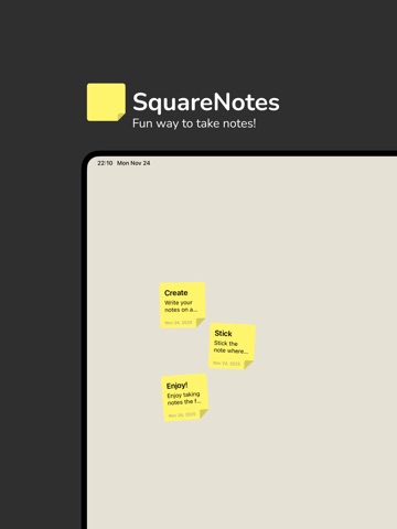 SquareNotes iPad screenshot