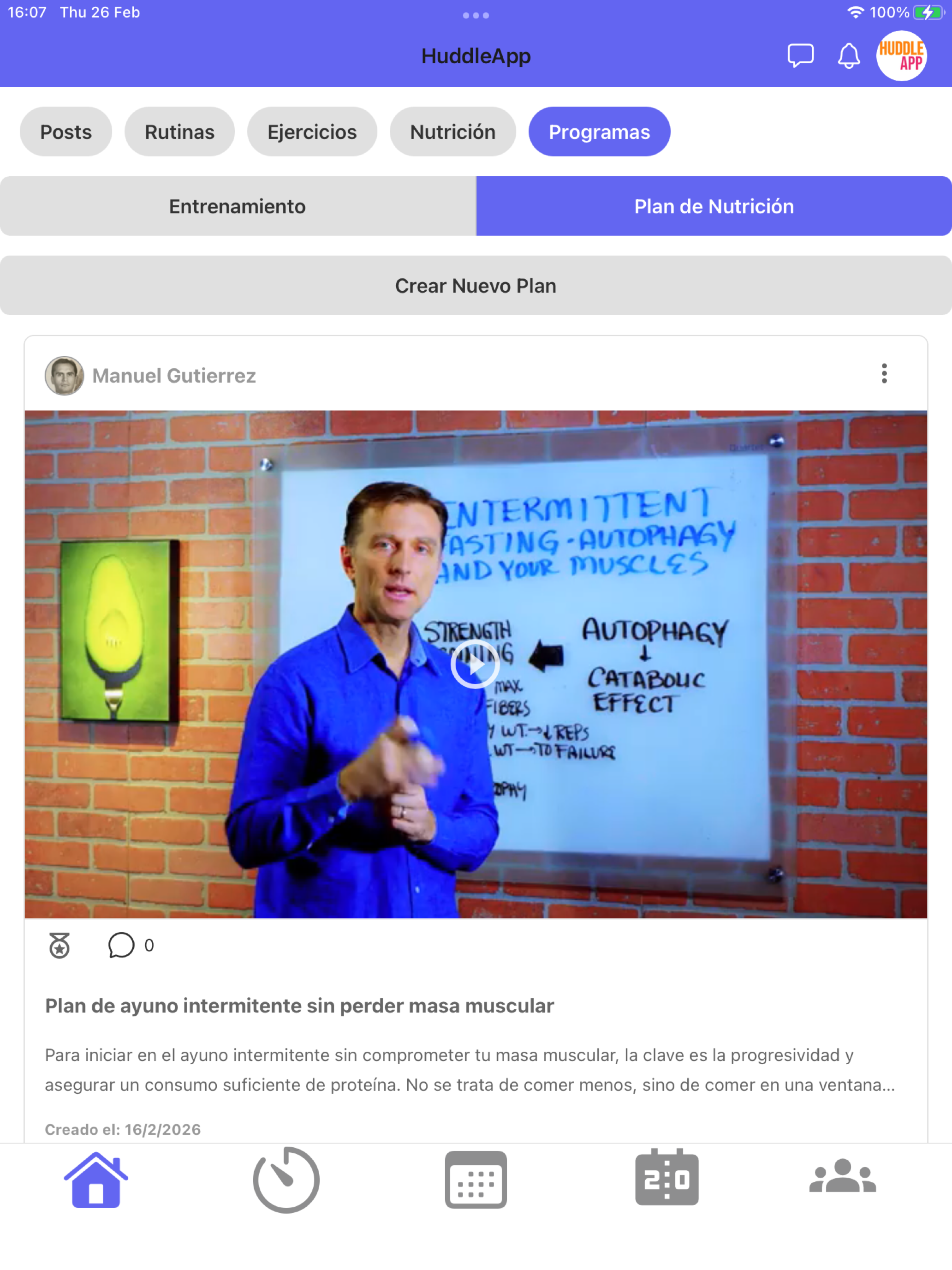 HuddleApp: Deporte y Nutrición screenshot 18