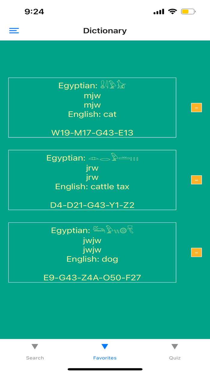 Egyptian Hieroglyph Dictionary
