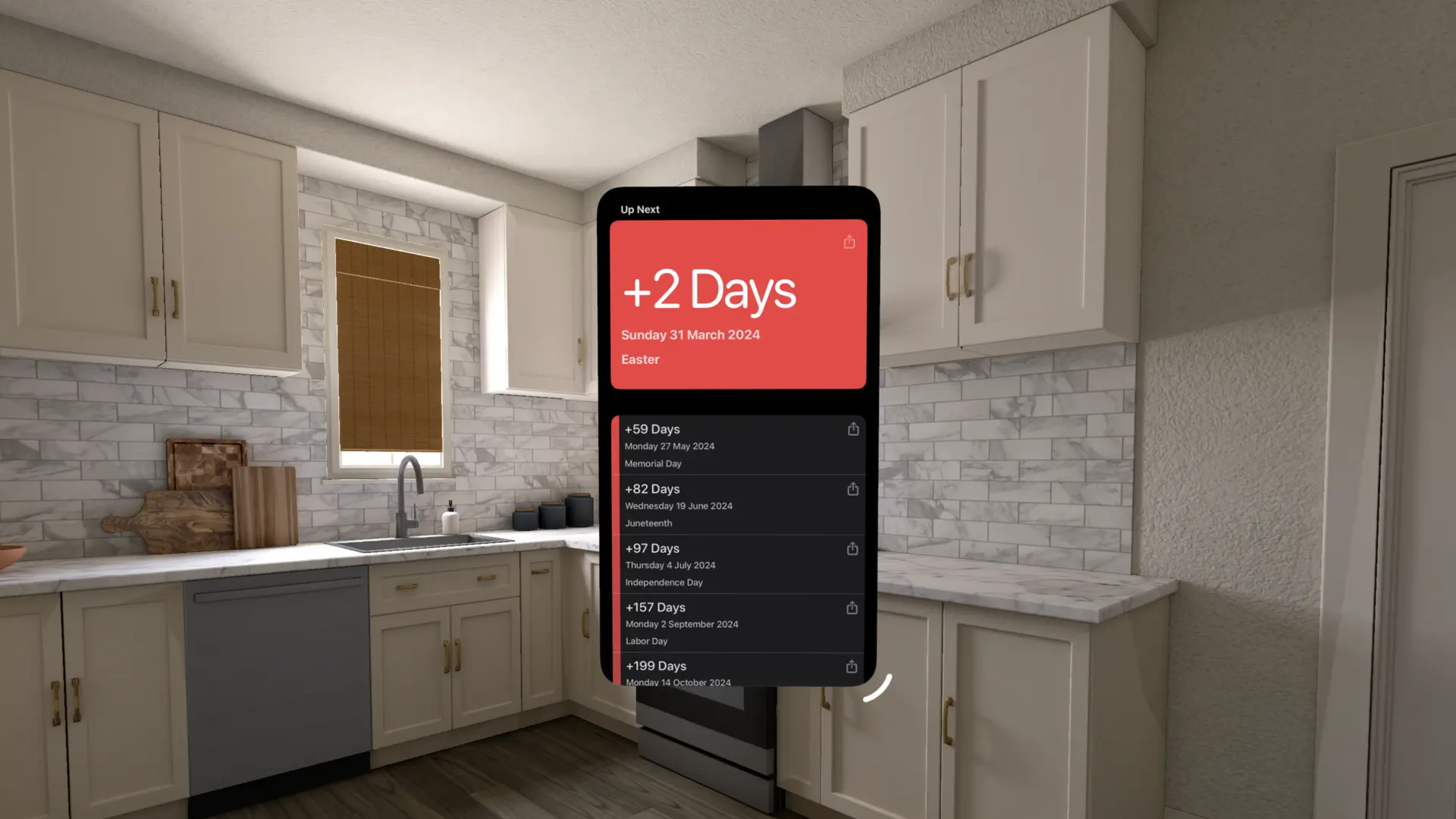 Red Days - Holiday Countdown screenshot