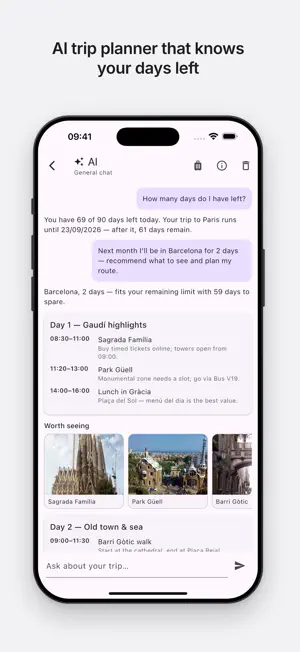 Schengen Calculator for 90/180 screenshot 2