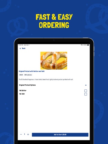Wetzel's Pretzels iPad screenshot
