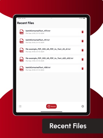 PDF to Text Extractor iPad screenshot