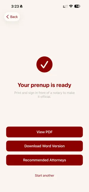 SplitWell Prenups screenshot 4
