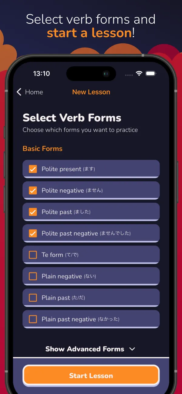 Screenshot #2 pour Conjugaid - Japanese Verbs