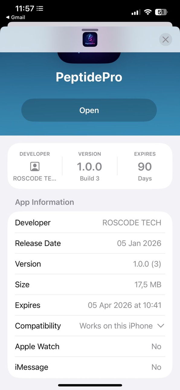 iPhone screenshot