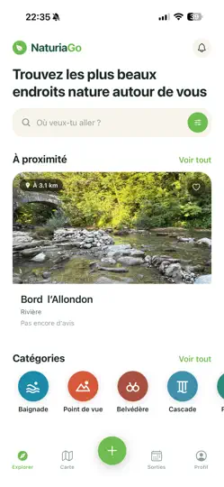 Capture d'écran de NaturiaGo sur iPhone 1