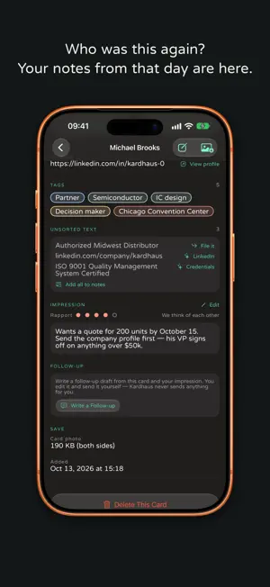 Business Card Scanner Kardhaus screenshot 1