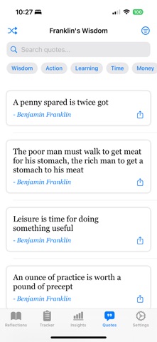 Ben Franklin Virtues & Journal Screenshot 6 of 10