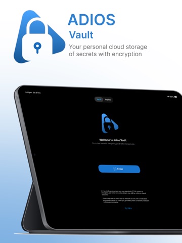 Adios Vault iPad screenshot