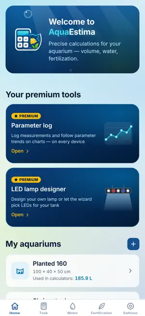AquaEstima: Aquarium Tools screenshot 1