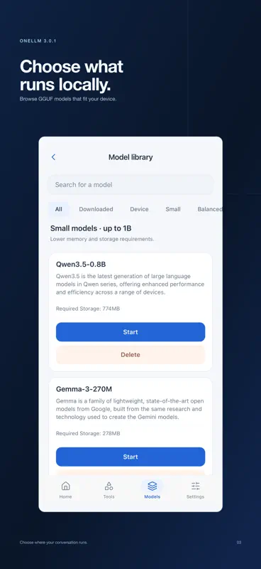 OneLLM: Offline AI & LLM Chat screenshot 3 of 8