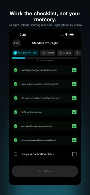 PreFlight - Drone Checklist screenshot 1