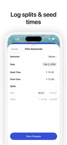Streamline: Swim Meet Tracker screenshot