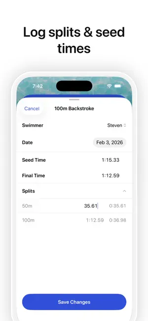Streamline: Swim Meet Tracker screenshot 2