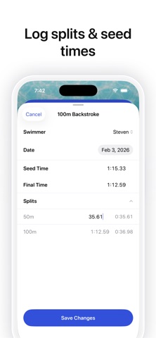 Streamline: Swim Meet Tracker Screenshot 2 of 7