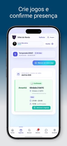 NaRede: Times, Quadra & Placar screenshot