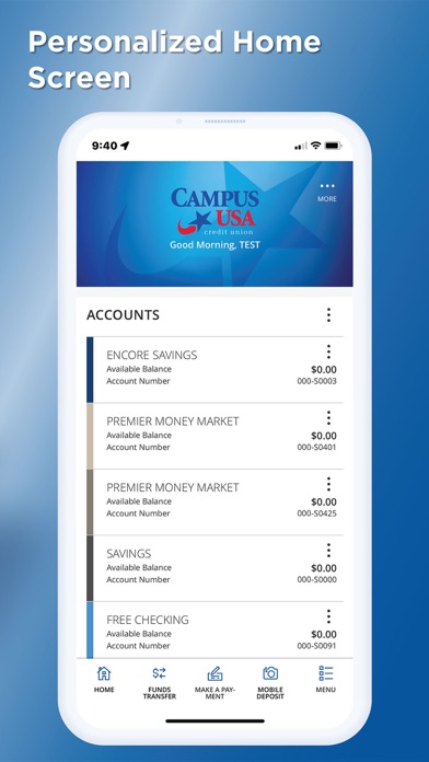 CAMPUS USA Credit Union Screenshot