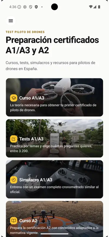 Test piloto dron A1/A3 A2 STS screenshot 1 of 8