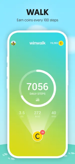 It Pays to Walk - Winwalk iPhone screenshot 1