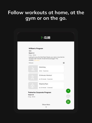 1 Percent Club iPad screenshot