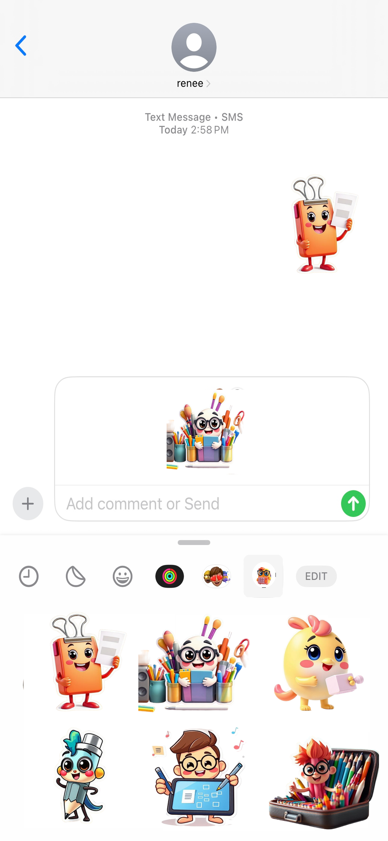 New School Supplies Stickers screenshot 4