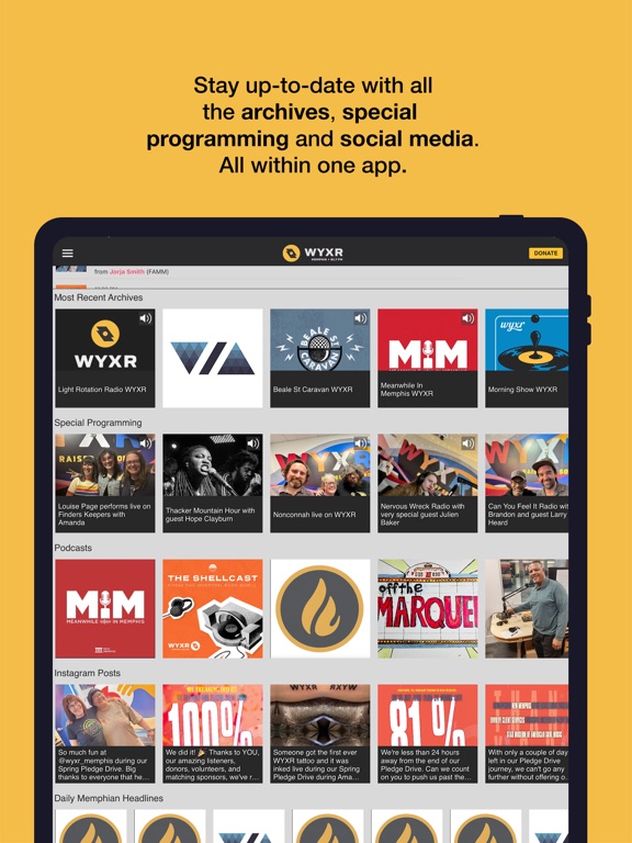 WYXR iPad screenshot 5 - Music app