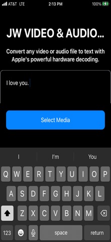 JW Video & Audio to Text Screenshot 1 of 1