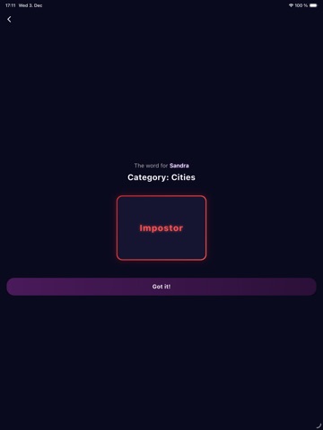 Imposter Game - Party Edition iPad screenshot