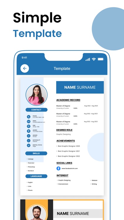 Resume Templates-CV maker PDF screenshot-3