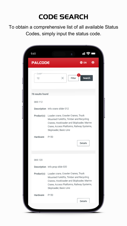 #1. PALFINGER Palcode (iOS) 由: Palfinger AG
