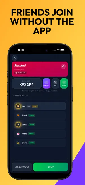 Vuxa: Multiplayer Trivia Quiz screenshot 2