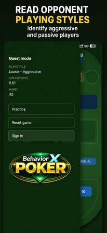 BehaviorX Poker iPhone screenshot