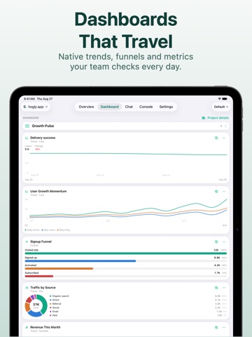 PostHog Analytics - Hogly iPad screenshot 2
