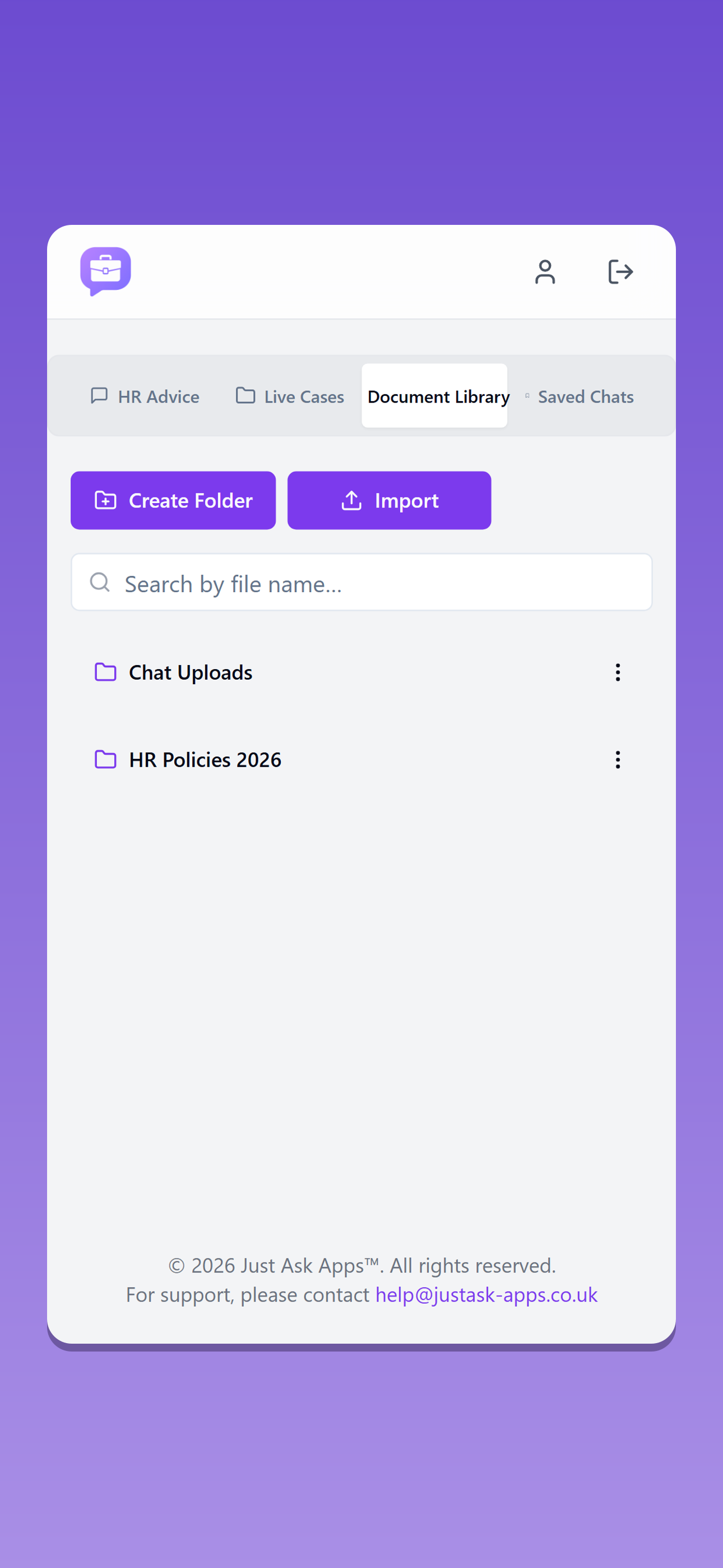 Just Ask, HR screenshot 5