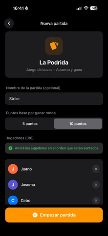 Puntify - Anotador de juegos screenshot