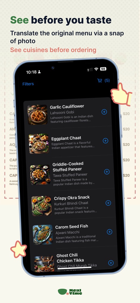 At Meal Time - AI Menu Reader - Food & Drink App | MWM
