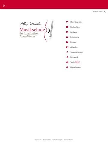 Kreismusikschule Alzey-Worms iPad screenshot