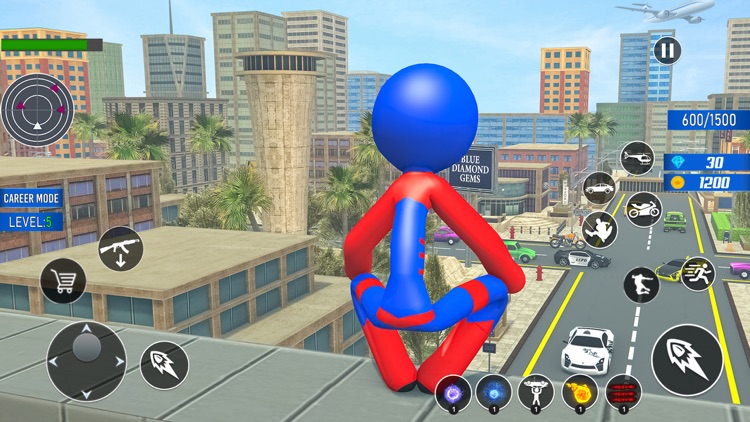Rope Hero Game spider 3d