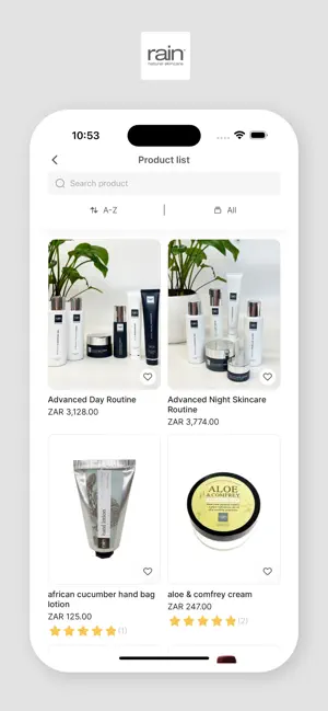 Rain Natural Skincare SA screenshot 2